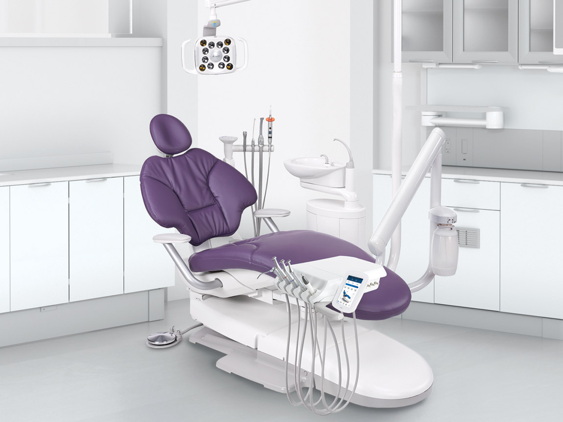 A-dec 400 Pro package including dental chair, delivery system, and dental light