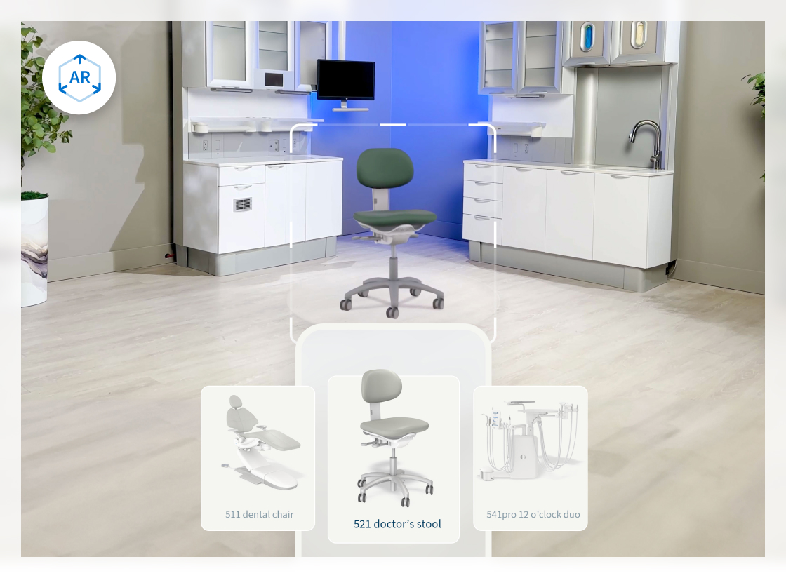 Launching Augmented Reality (AR) in A-dec's Dream in 3D tool