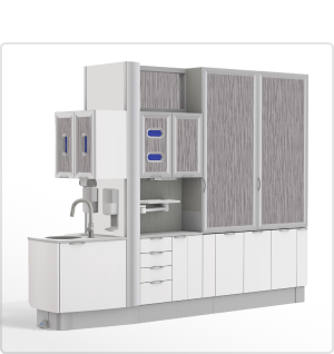 3D model of an A‑dec Inspire 592 side console